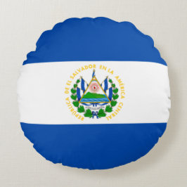 Almofada Redonda Bandeira de El Salvador