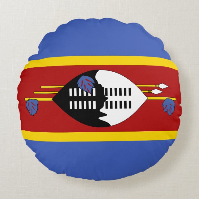 Almofada Redonda Bandeira de Essuatíni (Frente)