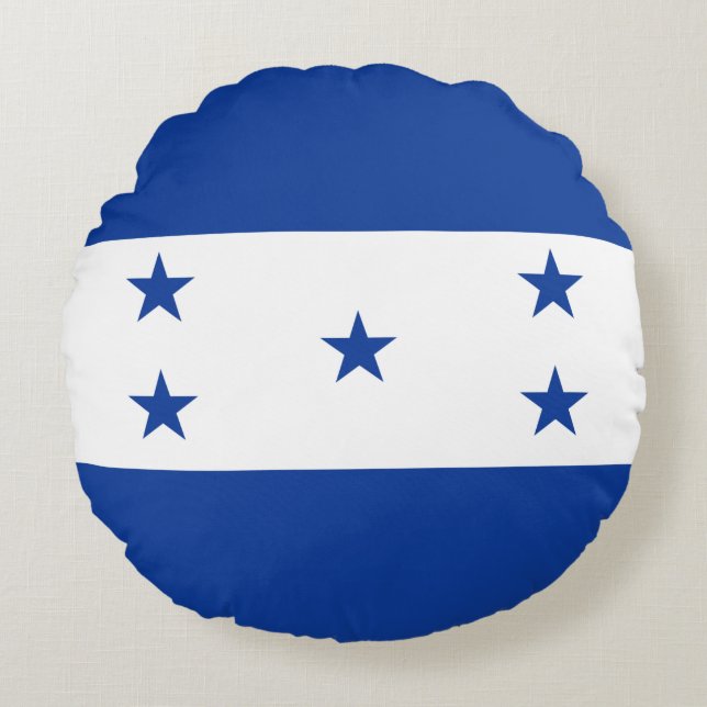Almofada Redonda Bandeira de Honduras (Frente)