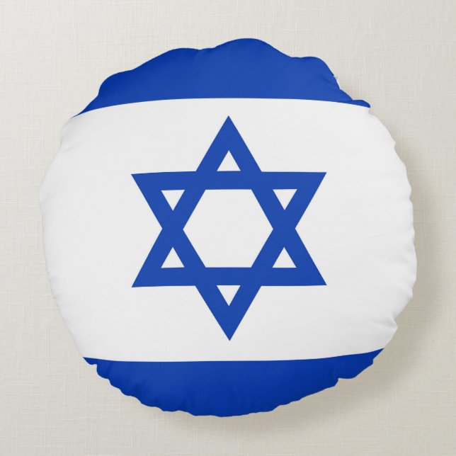 Almofada Redonda bandeira de Israel (Verso)
