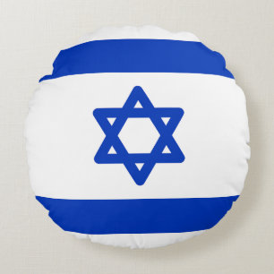Almofada Redonda Bandeira de Israel