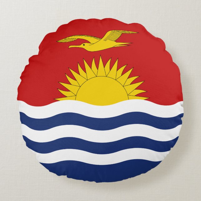 Almofada Redonda Bandeira de Kiribati (Frente)