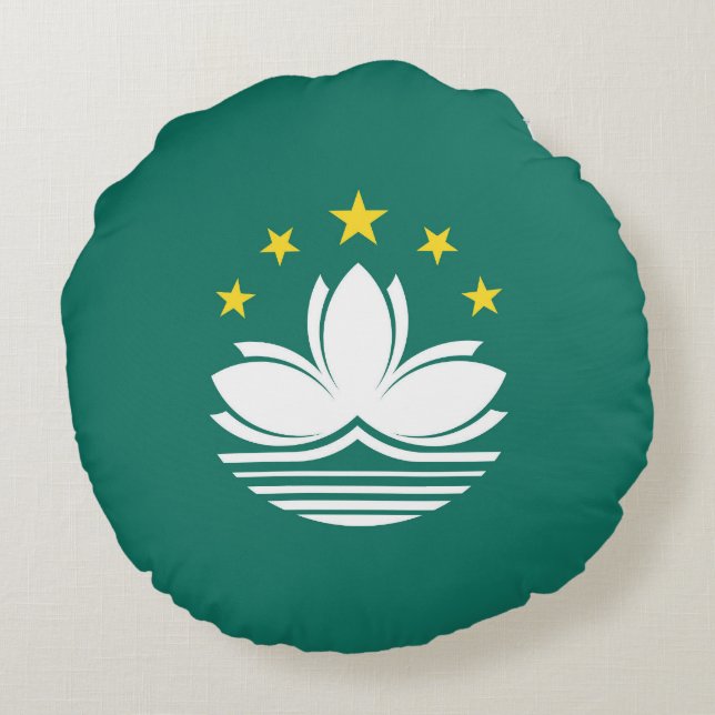 Almofada Redonda Bandeira de Macau (Verso)