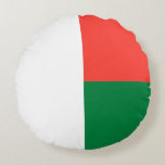Almofada Redonda Bandeira de Madagascar<br><div class="desc">Bandeira patriótica de Madagascar</div>