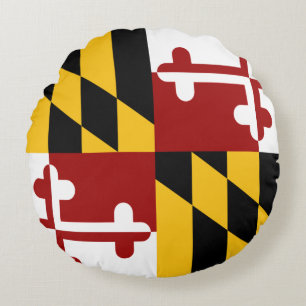Almofada Redonda bandeira de Maryland