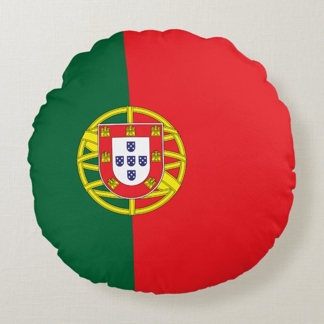 Almofada Redonda Bandeira de Portugal (Frente)
