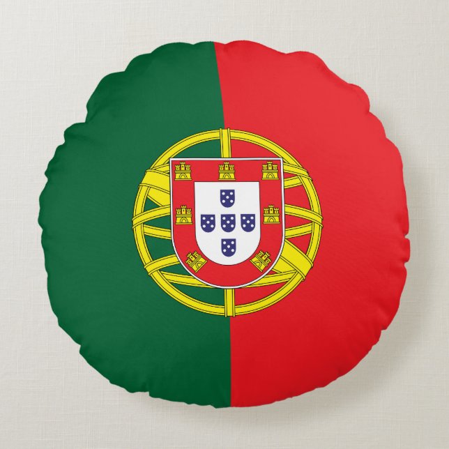 Almofada Redonda Bandeira de Portugal (Frente)