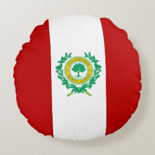 Almofada Redonda Bandeira de Raleigh (Carolina do Norte)