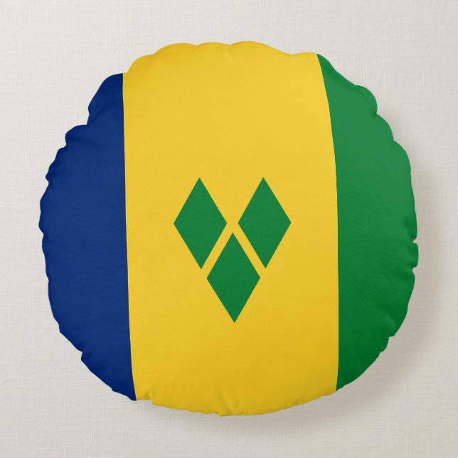 Almofada Redonda Bandeira de São Vicente (Frente)
