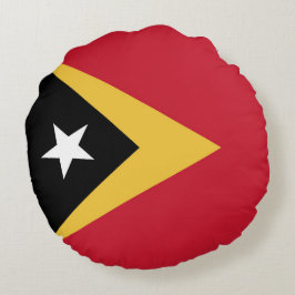 Almofada Redonda bandeira de Timor Leste