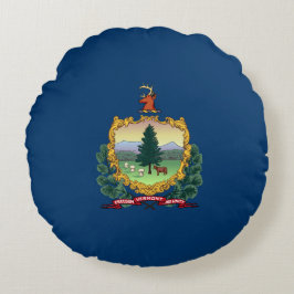 Almofada Redonda Bandeira de Vermont (Estado dos EUA)