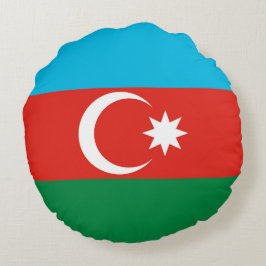 Almofada Redonda Bandeira do Azerbaijão
