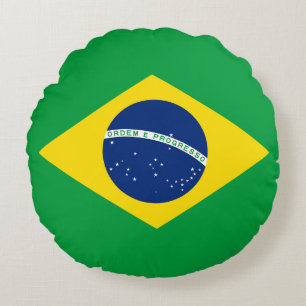 Almofada Redonda Bandeira do Brasil