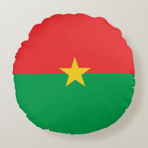 Almofada Redonda Bandeira do Burkina Faso