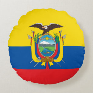 Almofada Redonda Bandeira do Equador