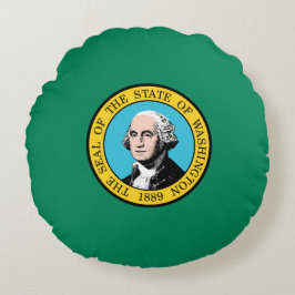 Almofada Redonda Bandeira do Estado de Washington
