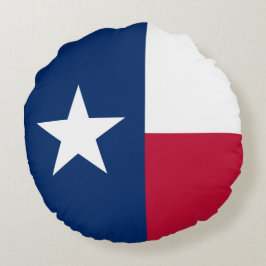 Almofada Redonda Bandeira do Estado Texano (Texas)