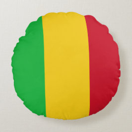Almofada Redonda Bandeira do Mali (África)
