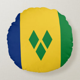 Almofada Redonda Bandeira do Santo Vicente e Granadinas
