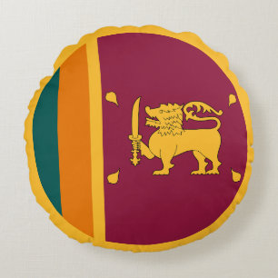 Almofada Redonda Bandeira do Sri Lanka