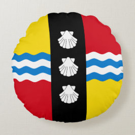 Almofada Redonda Bandeira do Travesseiro redondo de Bedfordshire