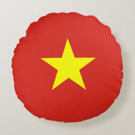 Almofada Redonda Bandeira do Vietname Comunista