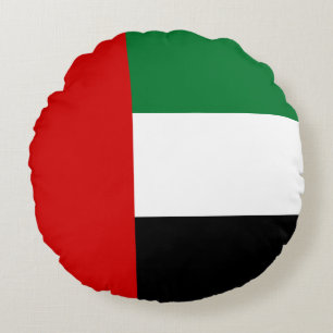 Almofada Redonda Bandeira dos Emirados Árabes Unidos