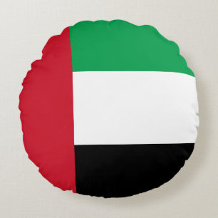 Almofada Redonda Bandeira dos Emirados Árabes Unidos