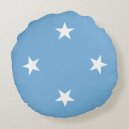 Almofada Redonda Bandeira dos Estados Federados da Micronésia
