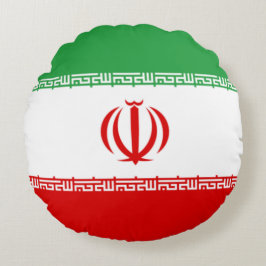 Almofada Redonda Bandeira Iraniana (Irã) (Persa)