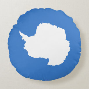 Almofada Redonda Bandeira Patriótica da Antártica