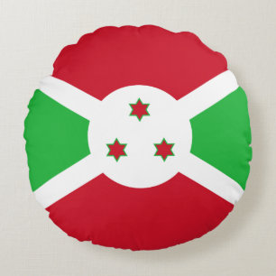 Almofada Redonda Bandeira Patriótica do Burundi
