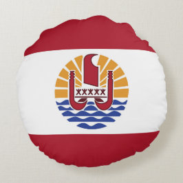 Almofada Redonda bandeira Polinésia Francesa