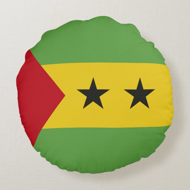 Almofada Redonda bandeira São Tomé e Príncipe (Verso)