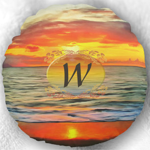 Almofada Redonda Bandera Bay Sunset 1738