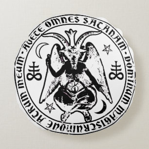 Almofada Redonda Baphomet satânico