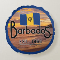"Barbados Est. Sunset De 1966" Com Bandeira De Bar
