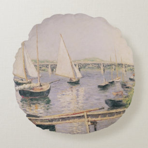 Almofada Redonda Barcos de navigação em Argenteuil, c.1888