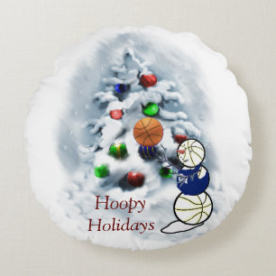 Almofada Redonda Basball Snowman Natal