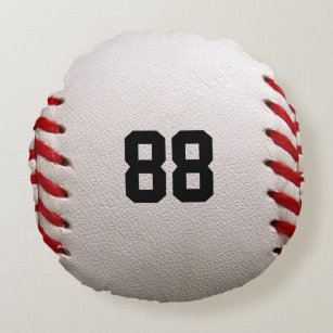 Almofada Redonda Baseball com número personalizável