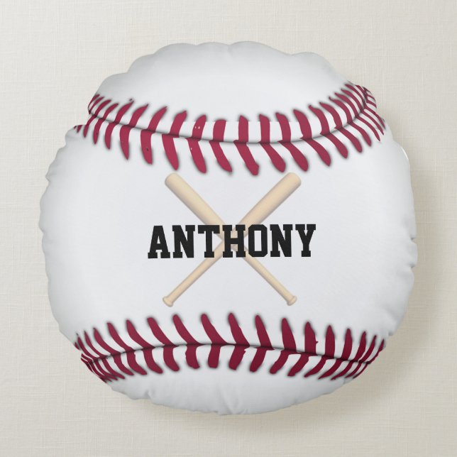 Almofada Redonda Baseball Personalizado (Frente)