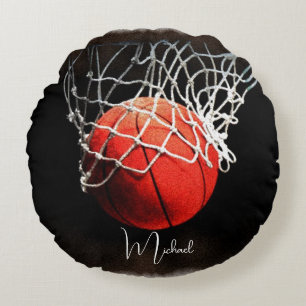 Almofada Redonda Basquete Seu Nome