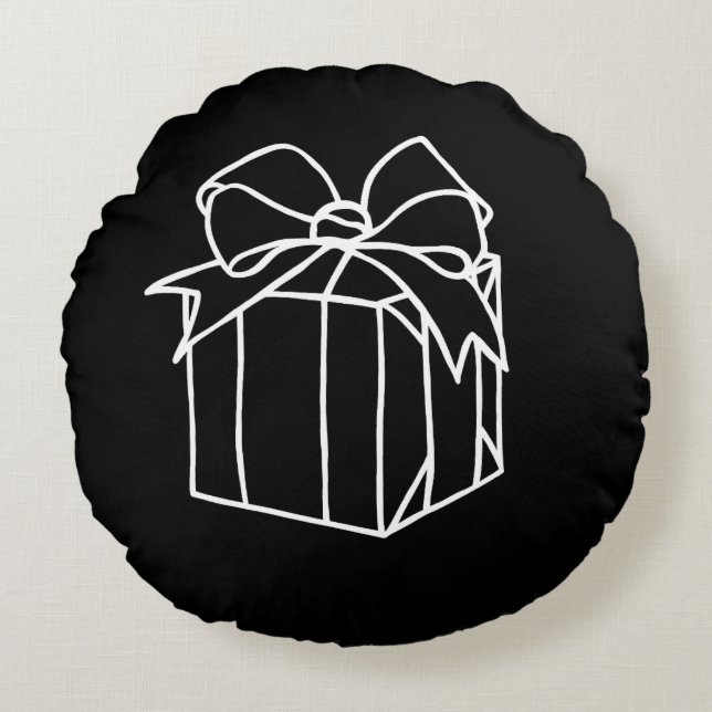 Almofada Redonda Basta Coleção de Natal - Presente (Frente)