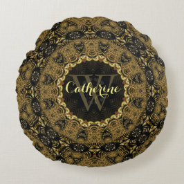 Almofada Redonda Batik Bohasia Terthy Arts Round Cushion Travesseir