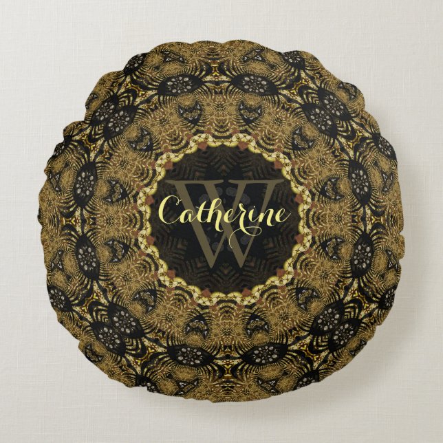 Almofada Redonda Batik Bohasia Terthy Arts Round Cushion Travesseir (Frente)