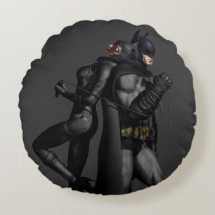 Almofada Redonda Batman Arkham Batman e Catman