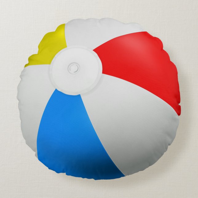 Almofada Redonda Beach Ball Travesseiro Pouf (Frente)