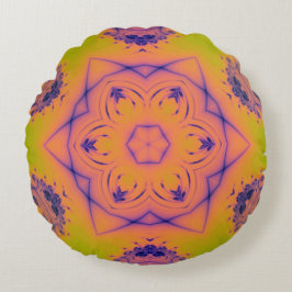 Almofada Redonda Beach Sunset Alto Contraste Mandela