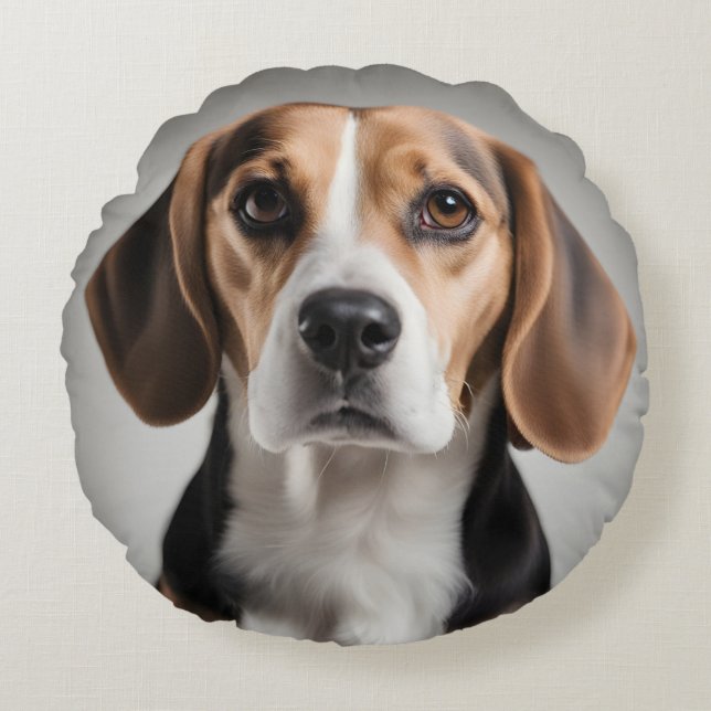 Almofada Redonda Beagle Cute (Frente)