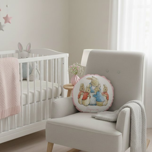 Almofada Redonda Beatrix Clássico Potter Peter o Rabbit (Criador carregado)